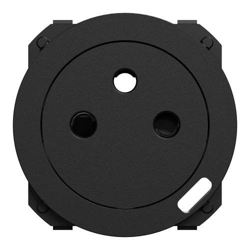 enjoliveur pour prise affleurante et chargeur USB-C Schneider Odace noir mat - vue de face