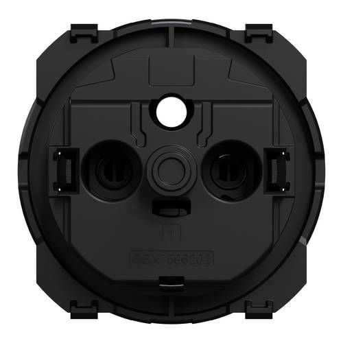 enjoliveur noir mat pour prise affleurante Schneider Odace - vue de dos
