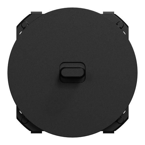enjoliveur noir mat pour va et vient et poussoir à levier Schneider Odace - vue de face