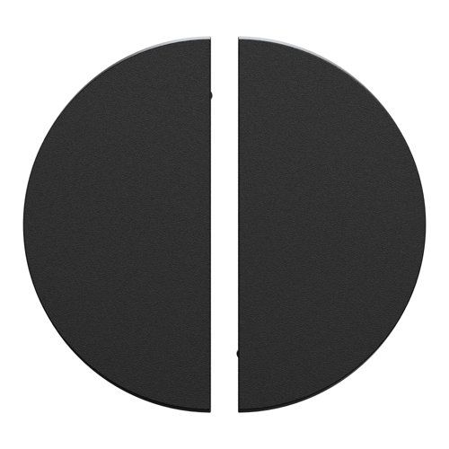 enjoliveurs noirs mat pour double va et vient/poussoir Schneider Odace - vue de face