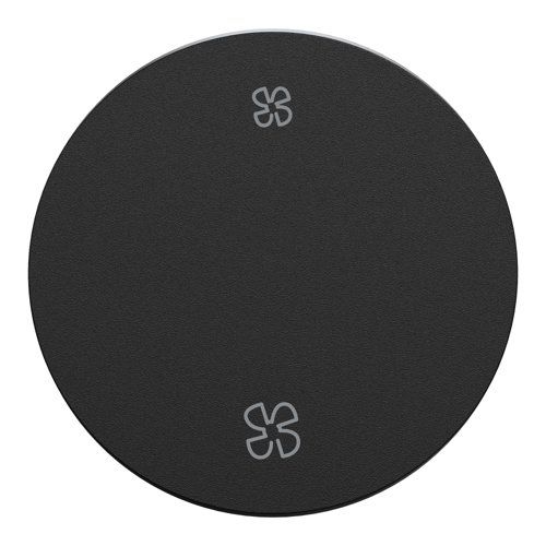Enjoliveur interrupteur VMC Schneider Odace noir - vue de face