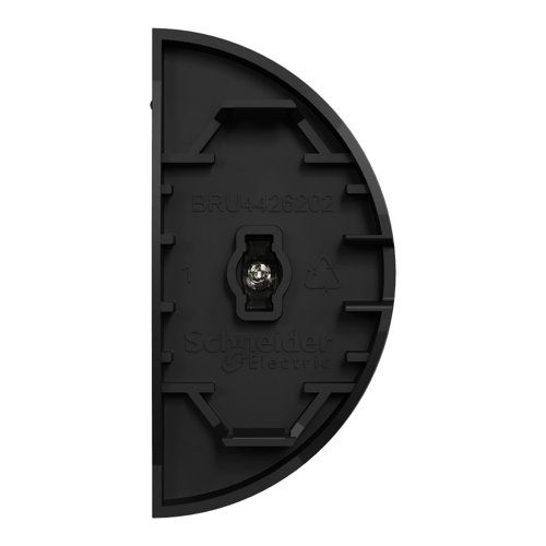Demi Enjoliveur interrupteur double va et vient/poussoir à voyant lumineux noir onyx SCHNEIDER Odace - vue de dos