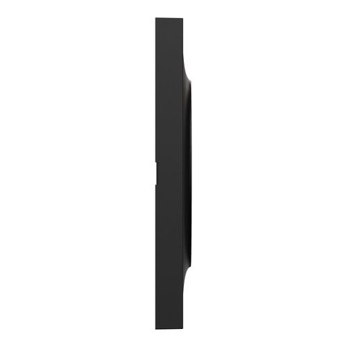 plaque de finition 3 postes Schneider Odace® noire mat - vue côté