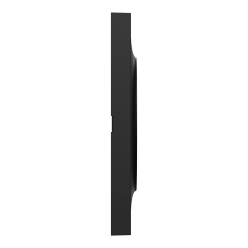plaque de finition 4 postes Schneider Odace® noire mat - vue de côté