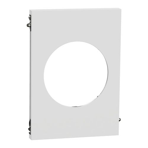 plaque de finition centrale Schneider Odace Architecte effet Céramique Blanc
