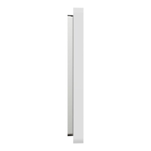 plaque de finition 1 poste Schneider Odace Architecte effet céramique blanc - vue de côté