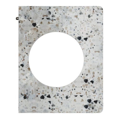 plaque de finition latérale Schneider Odace Architecte effet Terrazzo - vue de face