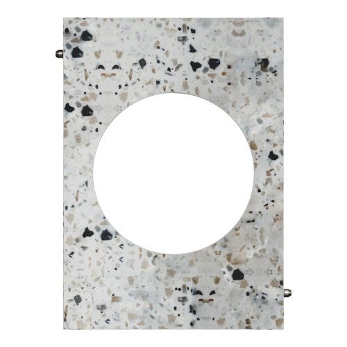 plaque de finition centrale Schneider Odace Architecte effet Terrazzo - vue de face