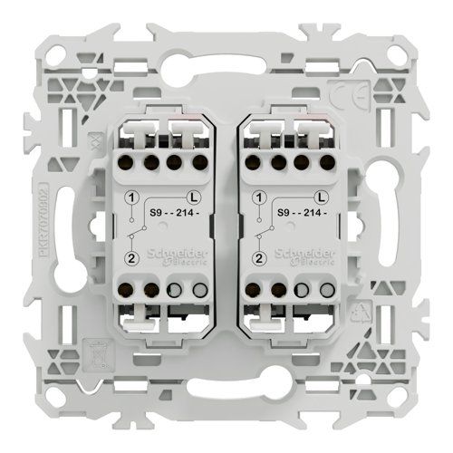 double interrupteur Schneider Odace - vue de dos