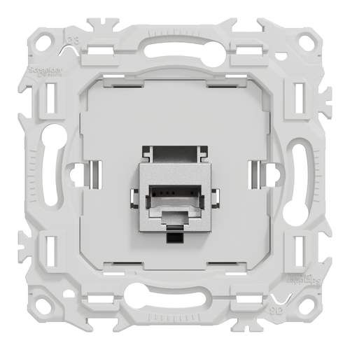prise RJ45 sans enjoliveur Schneider Odace - vue de face