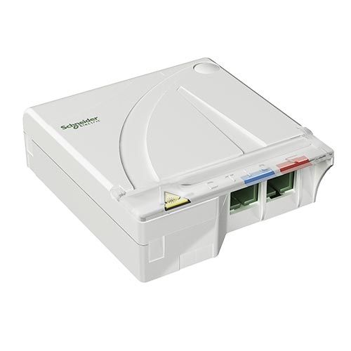 DTIO moduaire 2 fibres avec raccord et pigtail SC/APC SCHNEIDER