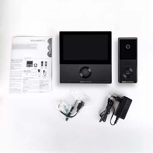 Interphone vidéo SCS Sentinel VisioWifi 7 - notice + câble + moniteur + platine
