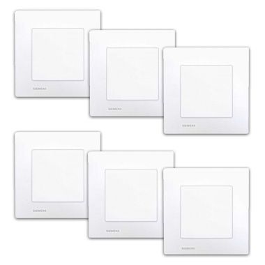 SIEMENS Delta Viva Lot de 6 interrupteurs va et vient complets - Blanc
