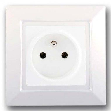 SIEMENS Delta One Prise de courant 2P+Terre complet - Blanc