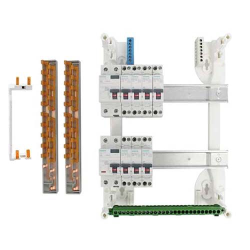 Siemens coffret électrique 2 rangées avec appareillages modulaires