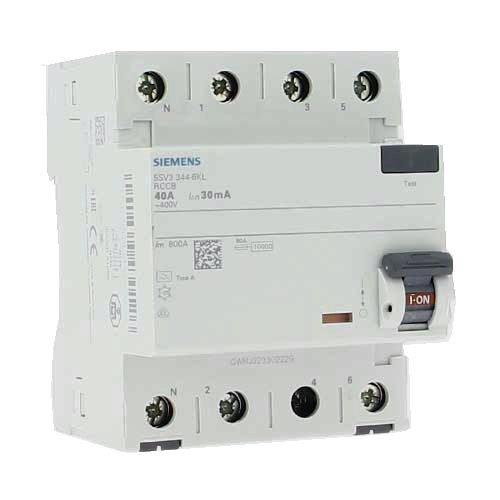 SIEMENS Interrupteur différentiel tétrapolaire 40A type A 30mA