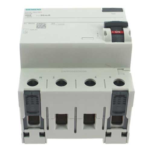 SIEMENS Interrupteur différentiel tétrapolaire 40A type AC 30mA - vue de dessous