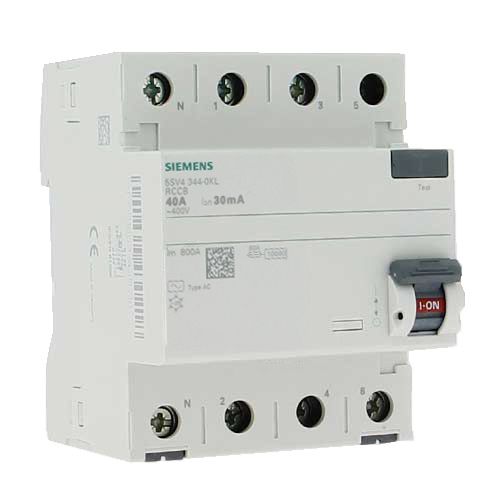 SIEMENS Interrupteur différentiel tétrapolaire 40A type AC 30mA