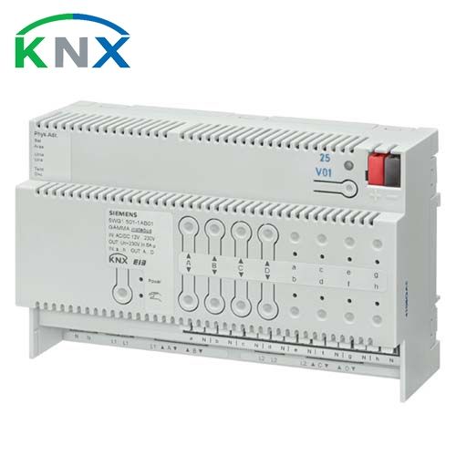 SIEMENS Actionneur de stores combiné 8 entrées binaires 4 sorties AC 230 V 6A