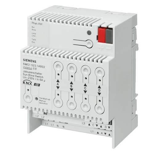 SIEMENS KNX Actionneur de volet-roulant et store 4 sorties 230VCA 6A -N 523/02