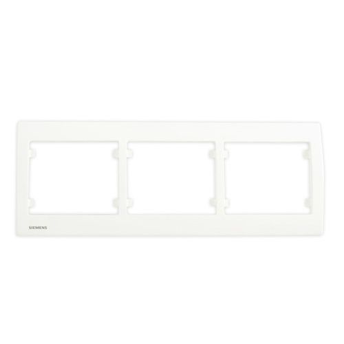 SIEMENS Delta Iris Plaque triple horizontale - Blanc