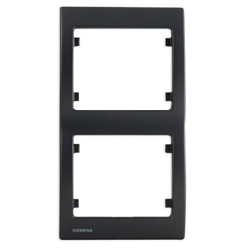 SIEMENS Delta Iris Plaque double verticale - Métal noir