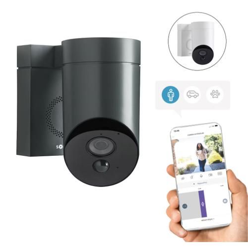 caméra extérieure connectée Somfy noire