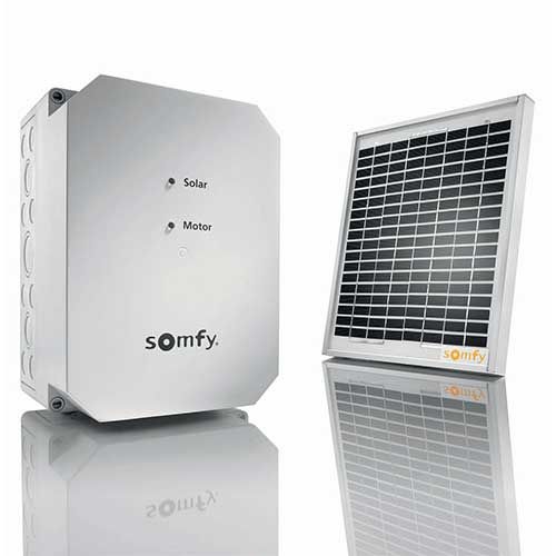 SOMFY SOLARSET Kit d'alimentation solaire pour motorisation portail et porte de garage - 2400961