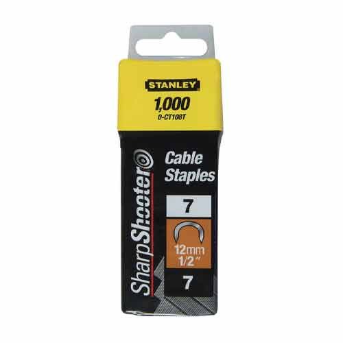 STANLEY Agrafes cavaliers 12mm type 7 - Boite de 1000 - 1-CT108T