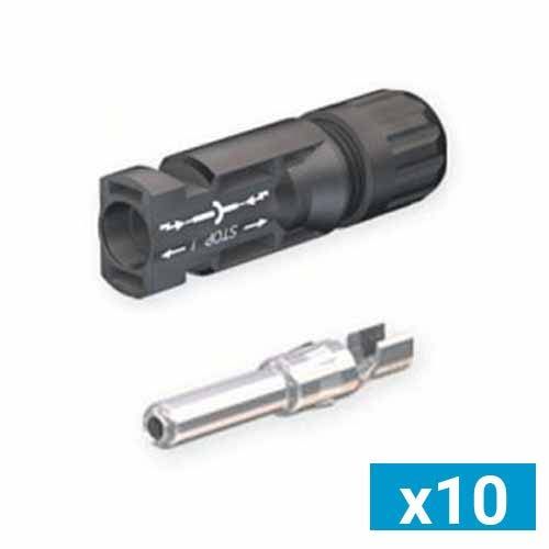 Lot de 10 connecteurs MC4 mâle 4-6mm² STAUBLI - 32.0017P0010_x000D_