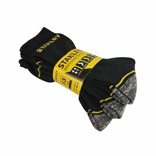 Chaussettes de travail renforcées STANLEY Tacoma taille 39-46 - Lot de 3 - 98062