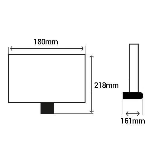 STEINEL Projecteur extérieur LED XLED Home 2 à détection 230V 14,8W 1184lm 4000°K noir - dimensions
