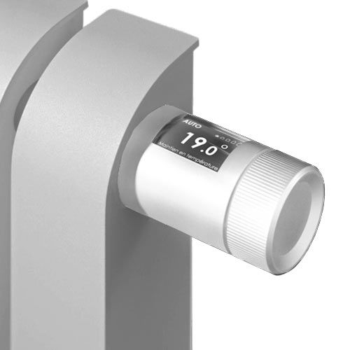Thermostat - Radiateur connecté chaleur douce horizontal alu satiné 1500W THERMOR Mythik