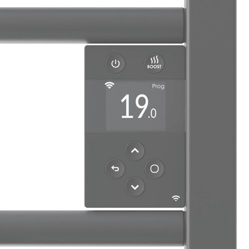 Sèche serviettes Thermor Riva 5 500W gris menhir avec boitier de commande digital