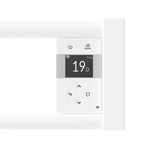 Sèche serviettes Thermor Riva 5 blanc brillant 1500W avec soufflerie et boitier de commande digital