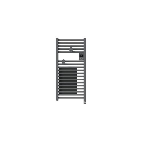 Sèche serviettes connecté étroit avec soufflerie Thermor Riva 5 1300W gris menhir