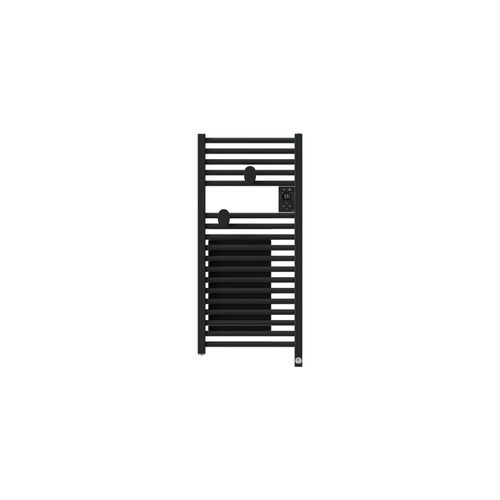 Sèche serviettes connecté étroit avec soufflerie Thermor Riva 5 1300W noir carbone