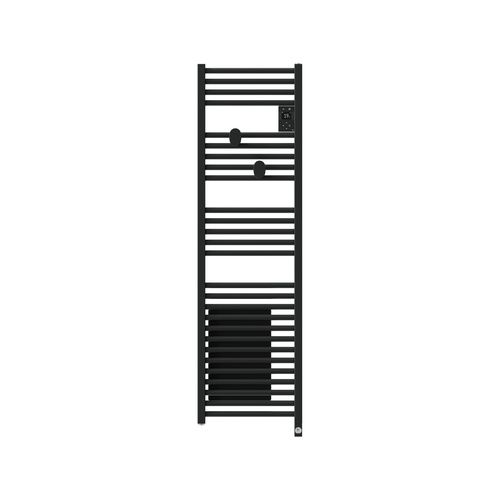 sèche serviette connecté étroit avec soufflerie Thermor Riva 5 1500W noir carbone