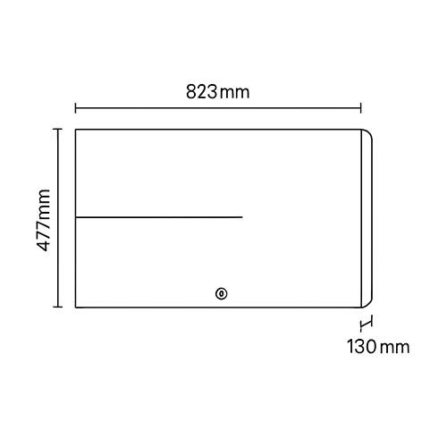 Dimensions du radiateur chaleur douce 1250W blanc Thermor Tenerife