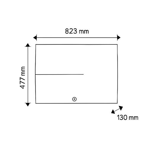 Dimensions du radiateur chaleur douce 1500W blanc Thermor Tenerife