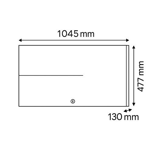 Dimensions du radiateur chaleur douce 2000W blanc Thermor Tenerife