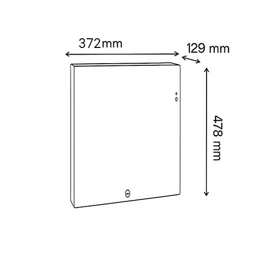Dimensions du radiateur connecté à chaleur douce 500W blanc Thermor Ingénio 4