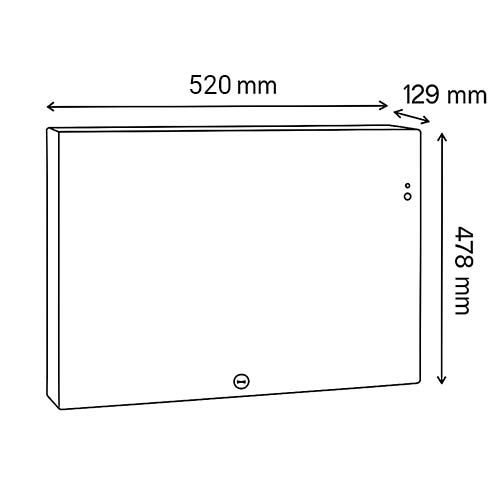 Dimensions du radiateur connecté à chaleur douce 1250W blanc Thermor Ingénio 4