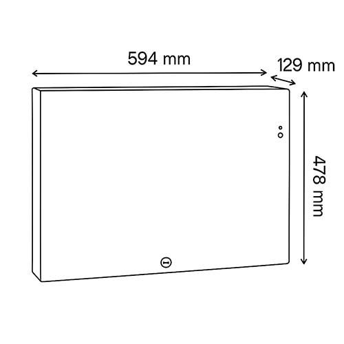 Dimensions du radiateur connecté à chaleur douce 1500W blanc Thermor Ingénio 4