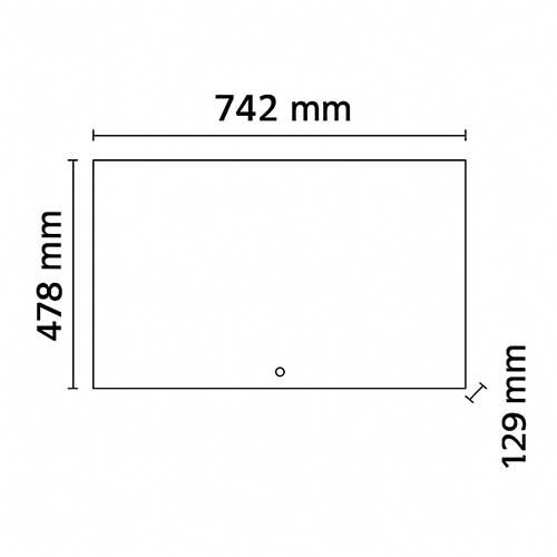 Dimensions du radiateur connecté à chaleur douce 2000W blanc Thermor Ingénio 4