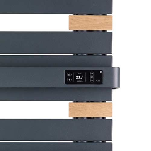 Sèche-serviettes électrique  THERMOR Allure 3 connecté ardoise droite avec soufflerie 1750W