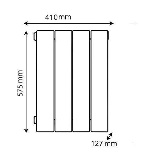 Dimensions du radiateur électrique Thermor Baléares 300W blanc