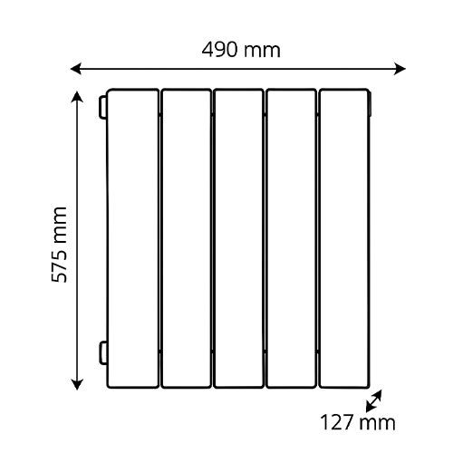 Dimensions du radiateur chaleur douce 1000W blanc Thermor Baleares
