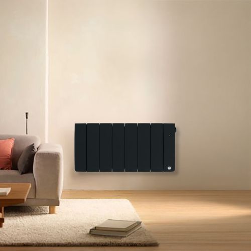 Radiateur chaleur douce bas Thermor Bilbao 4 gris ardoise 700W - photo intérieur