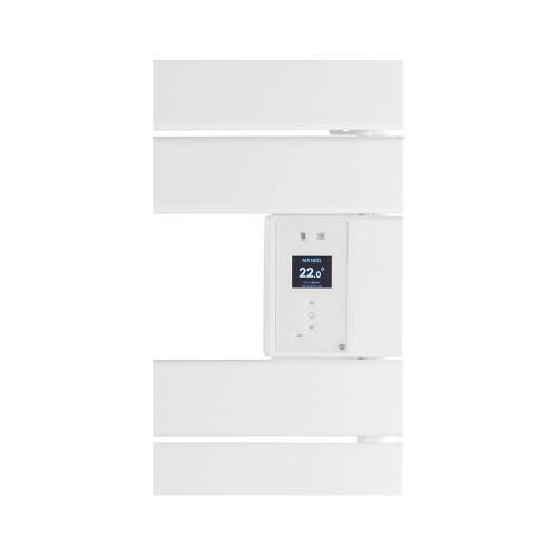 Sèche serviette électrique étroit avec soufflerie Thermor Riviera 2 1500W brun sable - avec boitier de commande digital